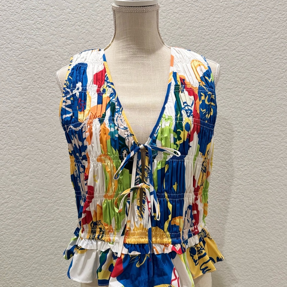 CHELSEA & VIOLET Women’s  Multicolor Sleeveless Blouse. Size XL